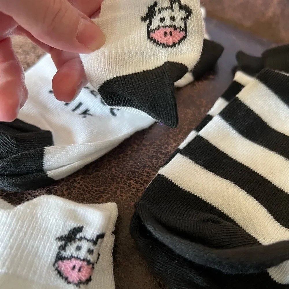 Low Cut Cow Novelty Socks 5 Pack